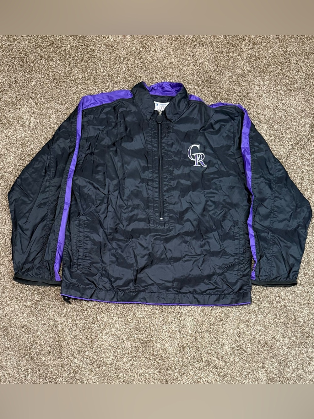Vintage MLB Starter Colorado Rockies 1/2 Zip Windbreaker Jacket Men’s Size M